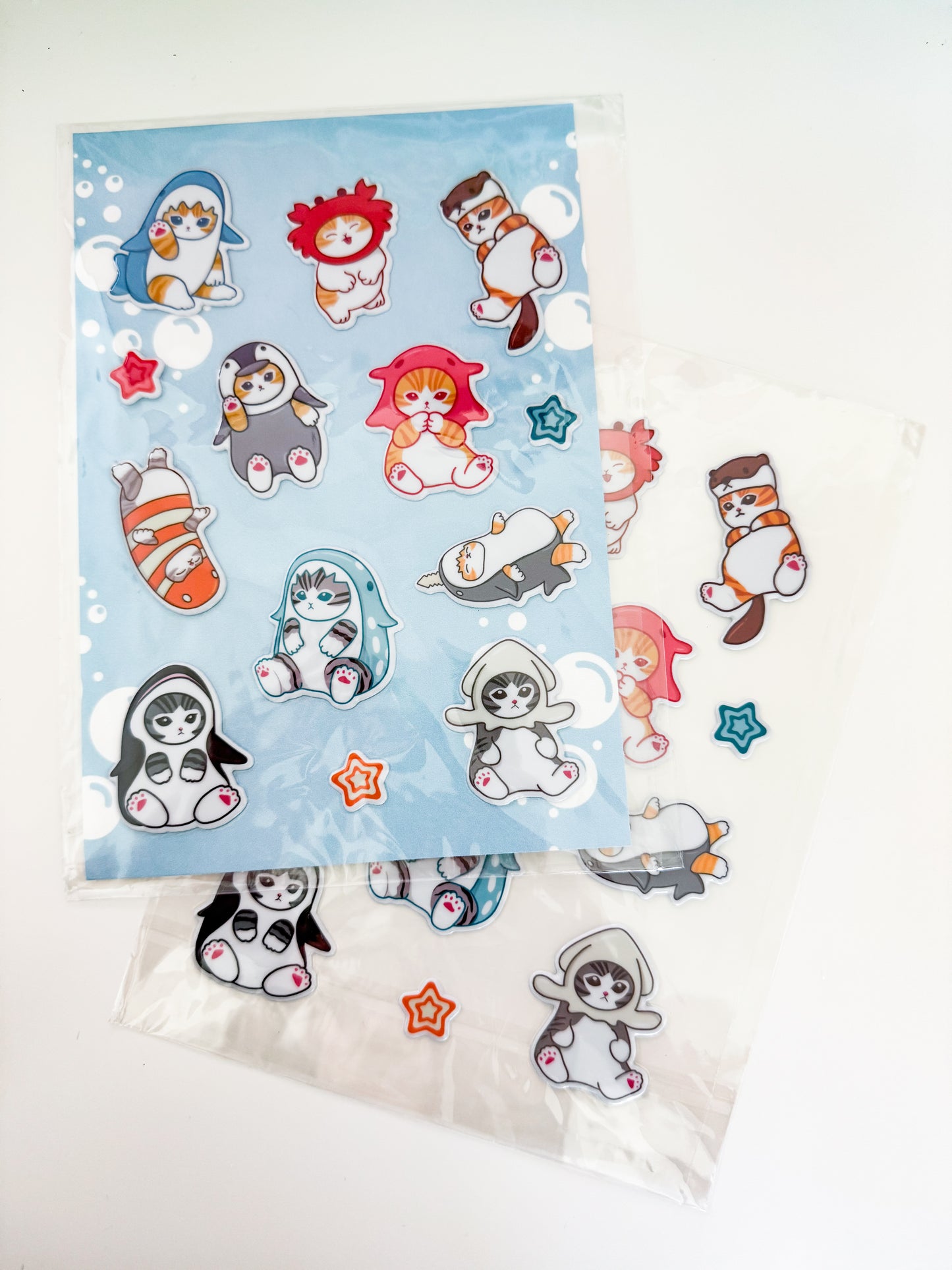 Puffy Sea Kitties Sticker Sheet