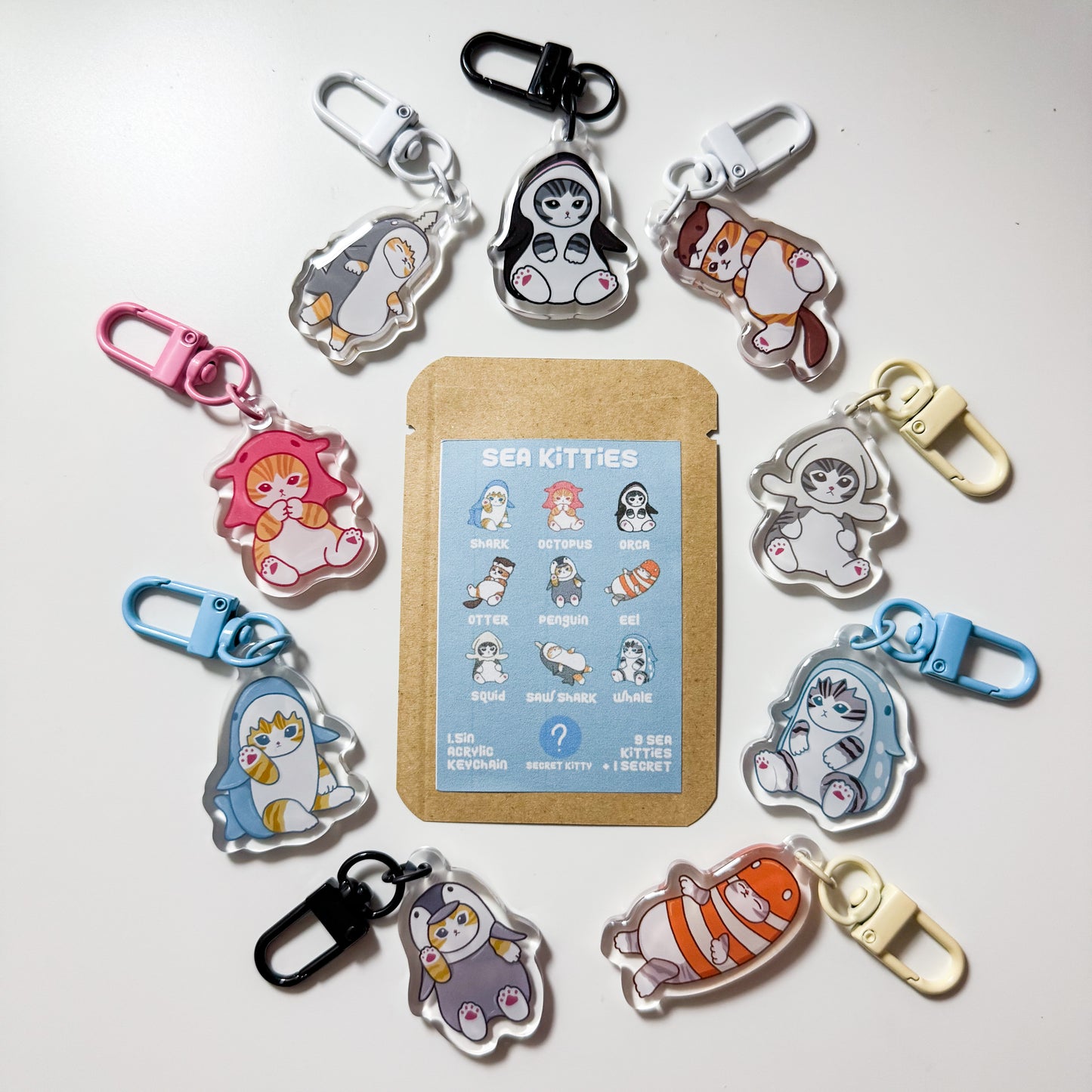 Sea Kitties Keychain Blind Bag