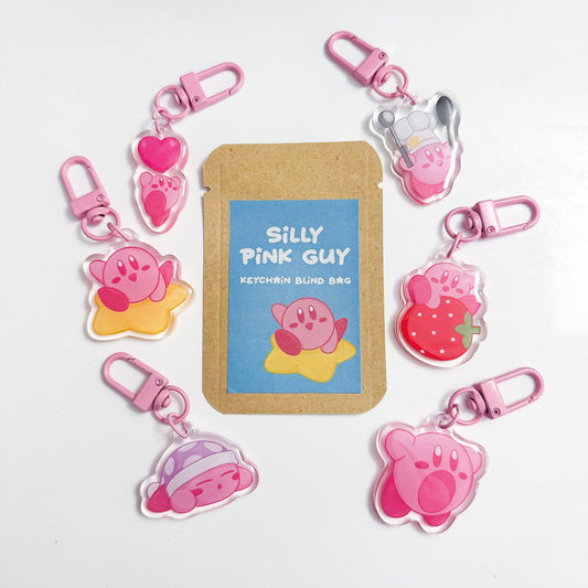 Silly Pink Guy Keychain Blind Bag