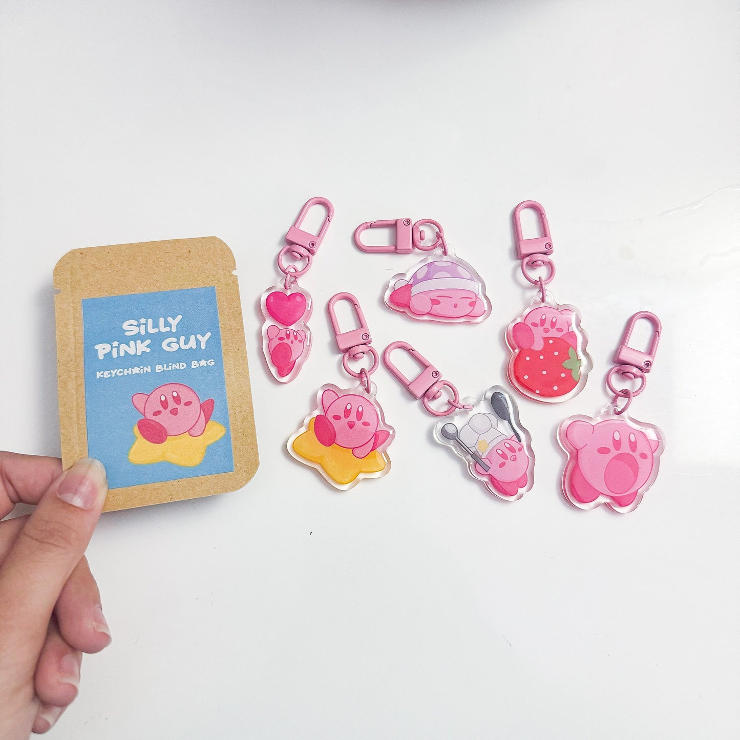 Silly Pink Guy Keychain Blind Bag