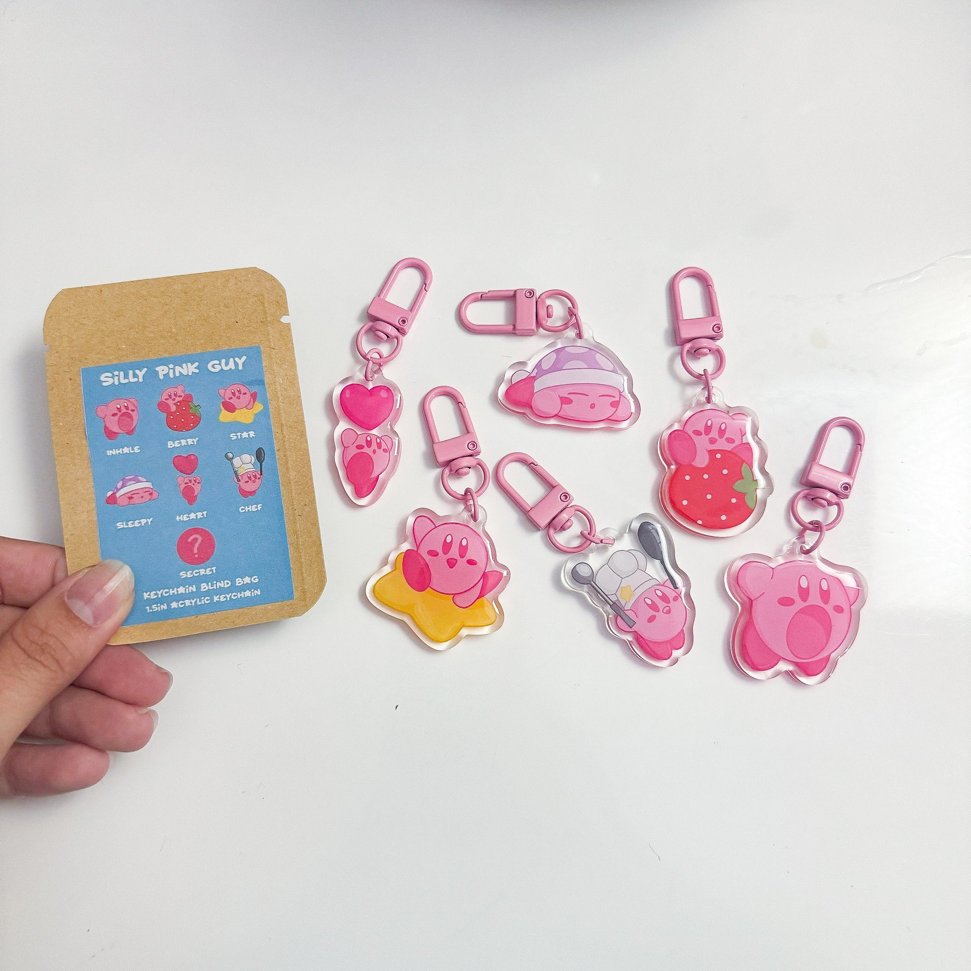 Silly Pink Guy Keychain Blind Bag