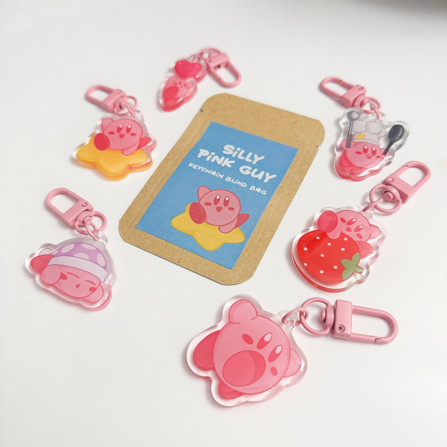 Silly Pink Guy Keychain Blind Bag
