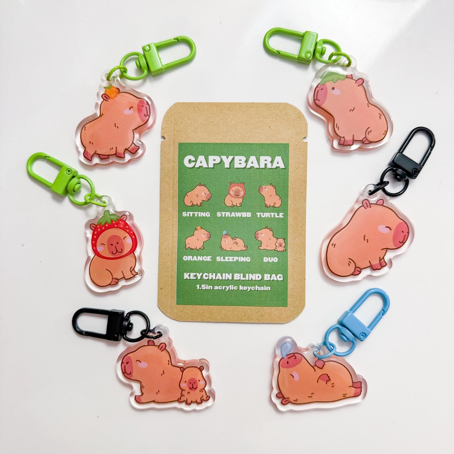 Capybara Keychain Blind Bag