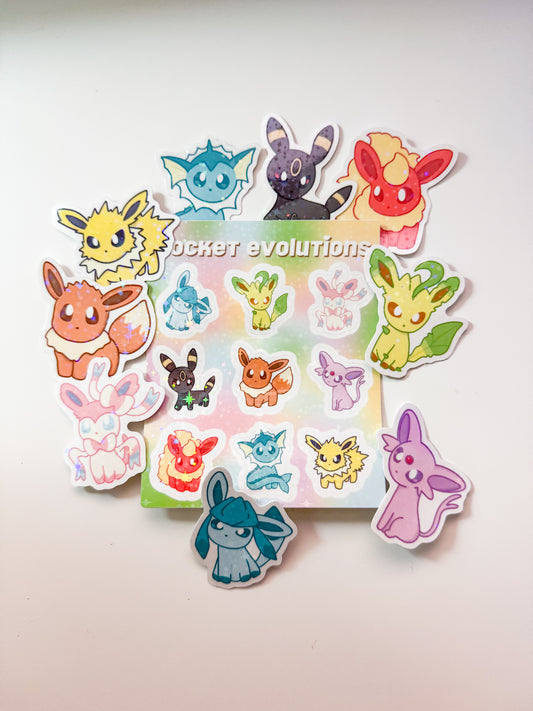 Pocket Evolutions Sticker Sheet