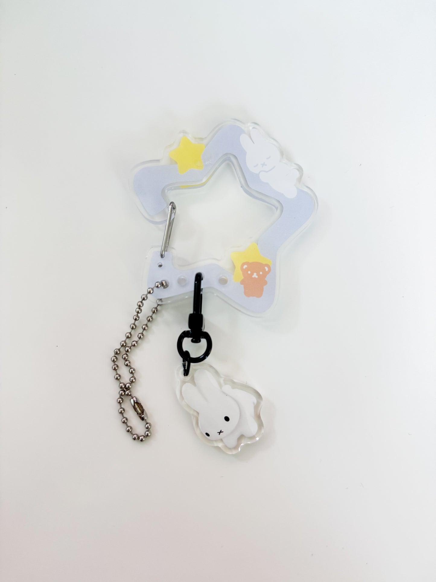 Sleepy Bunny Trinket Carabiner