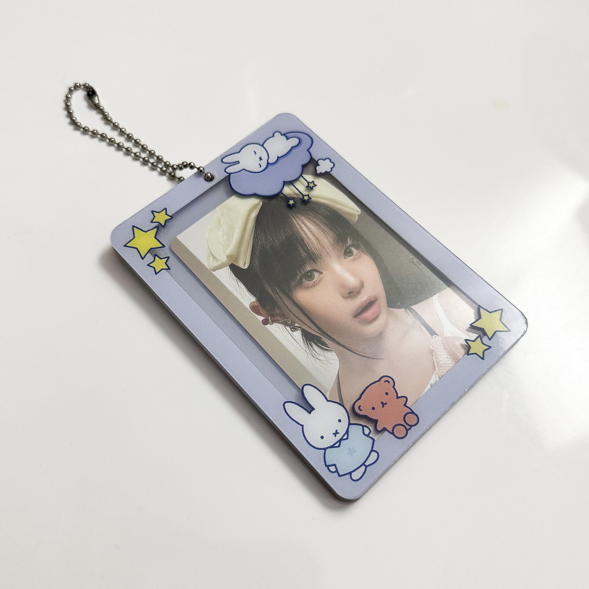 Sleepy Bunny Photocard Holder Keychain