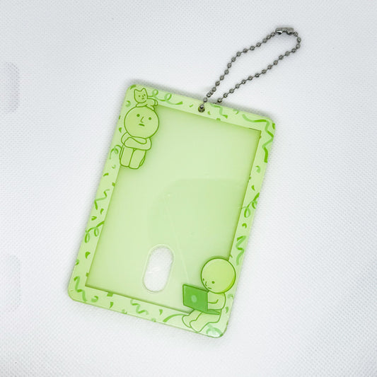 Silly Green Guy Photocard Holder Keychain